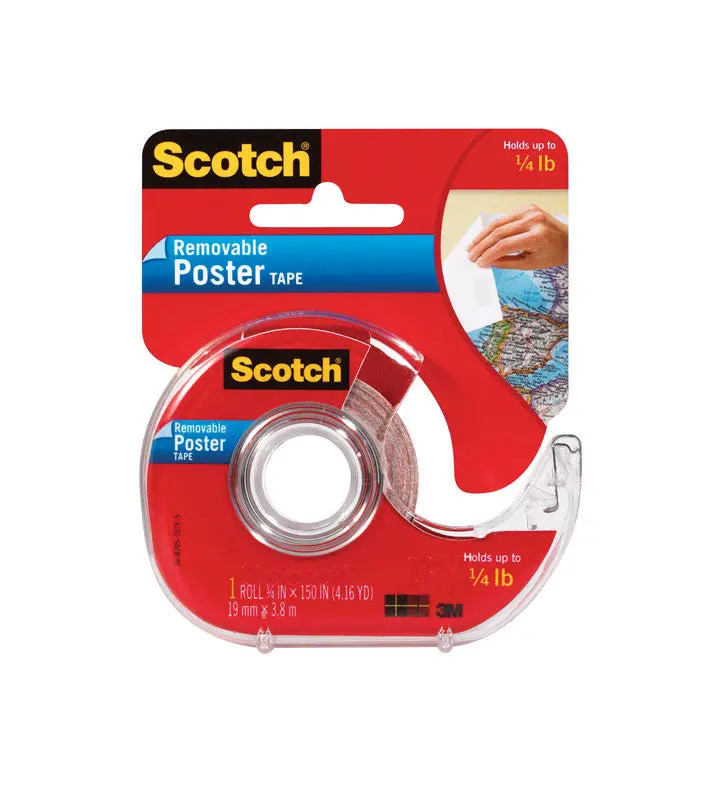 3M Scotch Poster Tape, 3/4" X 150" – Removable Double-Sided Adhesive, 6-Roll Box 1