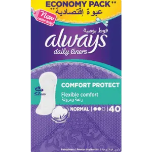 Always Comfort Protect Unscented Pantyliners (40 Count) 1