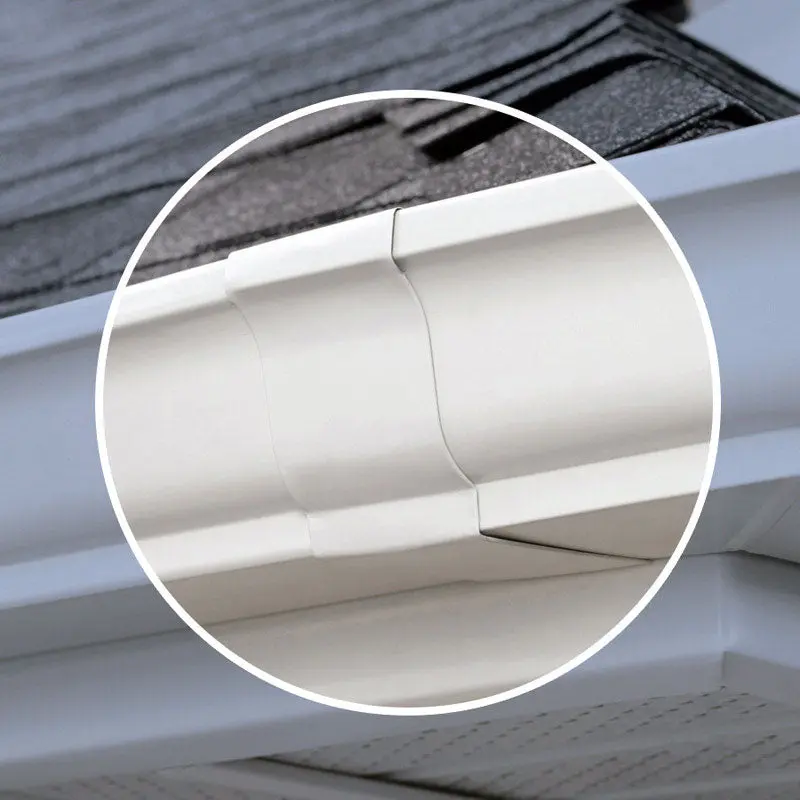 Amerimax White Aluminum K-Style Slip Joint Connector – 5 In Width, Pack Of 30 (Model 27209) 1