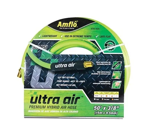 Amflo Ultra Air Hybrid Air Hose – 3/8" × 50 Feet, Durable Dual-Layer Design (Model 575-50A) 1