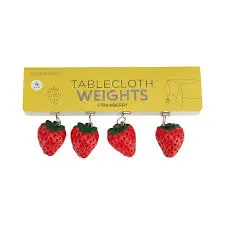 Annabel Trendz Strawberry Tablecloth Weights (Set Of 4) 1