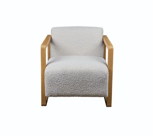 Baku Accent Chair – Aurora Cream Fabric Occasional Seating 1