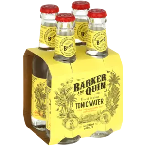 Barker & Quin Finest Indian Tonic Water – 4-Pack, 200Ml Bottles 1