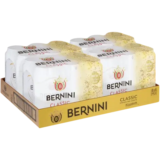 Bernini Classic Sparkling Grape Frizzante – 24-Pack (500Ml Cans) 1