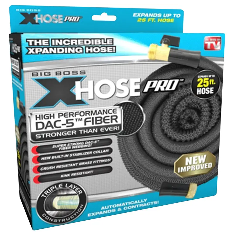 Big Boss Xhose Premium 25-Foot Heavy-Duty Garden Hose – Black 1