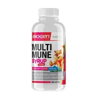 Biogen Junior Multi Mune Syrup – Cherry-Berry Flavor, 200Ml 1