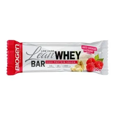 Biogen Lean Whey Protein Bar – Raspberry White Chocolate, 50G 1