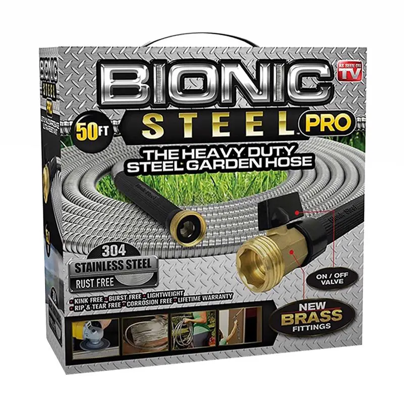 Bionic Steel Pro Heavy-Duty Garden Hose – 5/8-Inch X 50 Feet, Gray 1