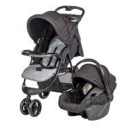 Black 3-Wheel All-Terrain Travel System – Compact & Foldable 1