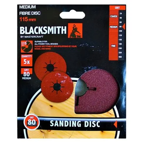 Blacksmith 115Mm Fibre Sanding Disc – 80-Grit For Medium Smoothing 1