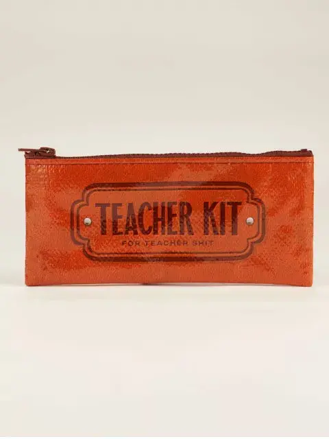 Blue Q Teacher-Themed Pencil Case – Essential Kit Design 1