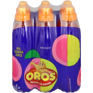 Brookes Oros Guava Flavoured Beverage – 6-Pack, 500Ml Bottles 1