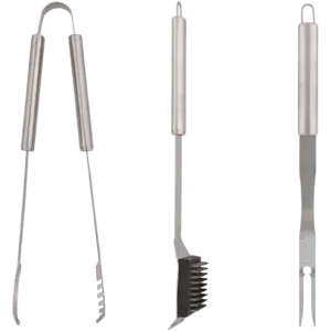 Bush Baby Premium Stainless Steel Barbeque Tool Set – 3-Piece Kit 1