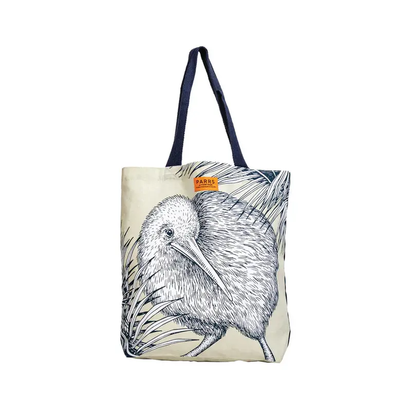 Canvas Tote Bag With Kiwi Stripe Design 1