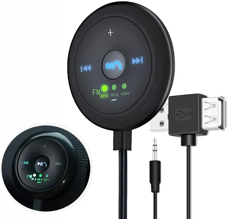 Car Usb Fm Transmitter With Bluetooth 5.0 Audio Receiver 1