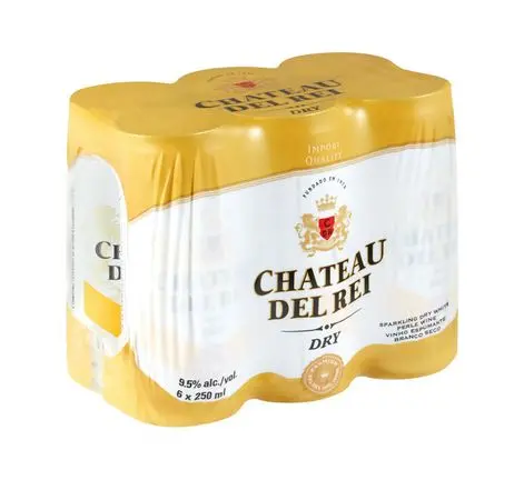 Château Del Rei Dry White Sparkling Perle Wine – 250Ml Bottles, 6-Pack 1