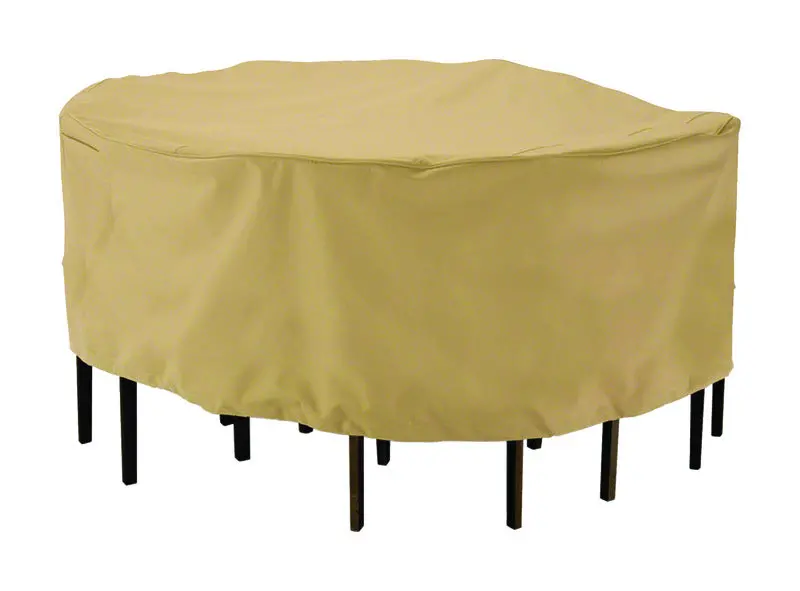 Classic Accessories 58212 Terrazzo Square Dining Set Cover – 23 In. H × 69 In. W × 69 In. L Polyester 1