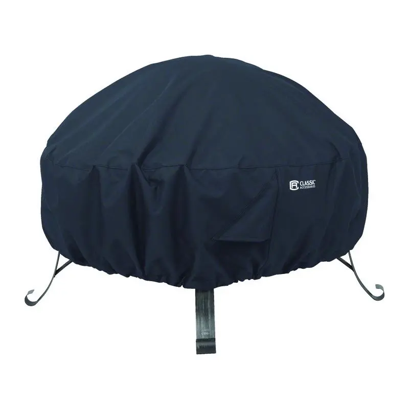 Classic Accessories Fire Pit Cover – 12 In. H × 36 In. W Black Polyester Protection 1
