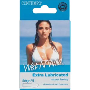 Contempo Wet & Wild Extra-Lubricated Condoms – 3-Pack 1