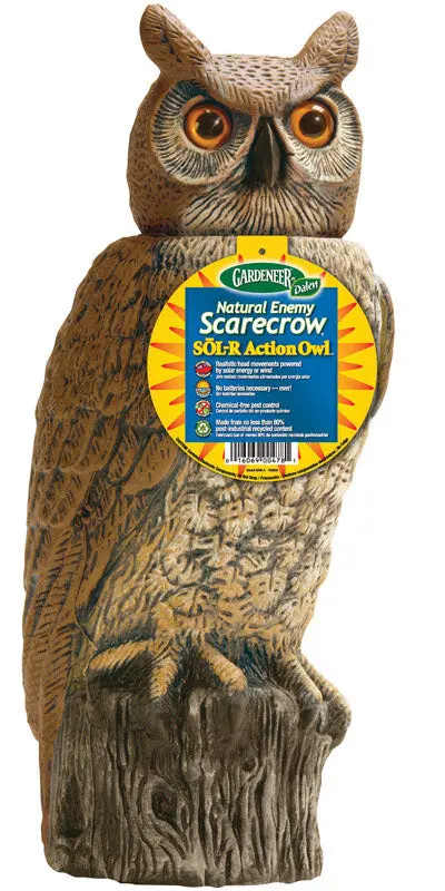 Dalen Sol-R Action Owl Scarecrow – Solar-Powered Predator Deterrent 1