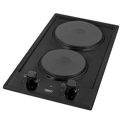 Defy 2-Plate Black Domino Ceramic Hob Dhd400 1