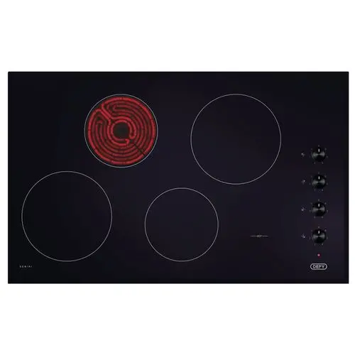 Defy 50Cm Gemini Black Vitroceramic Hob – Dual-Zone Design (Dhd413) 1