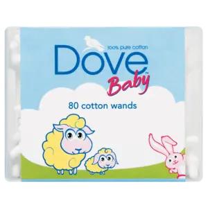 Dove Baby Cotton Wands – 80-Count Soft Applicators For Gentle Care 1