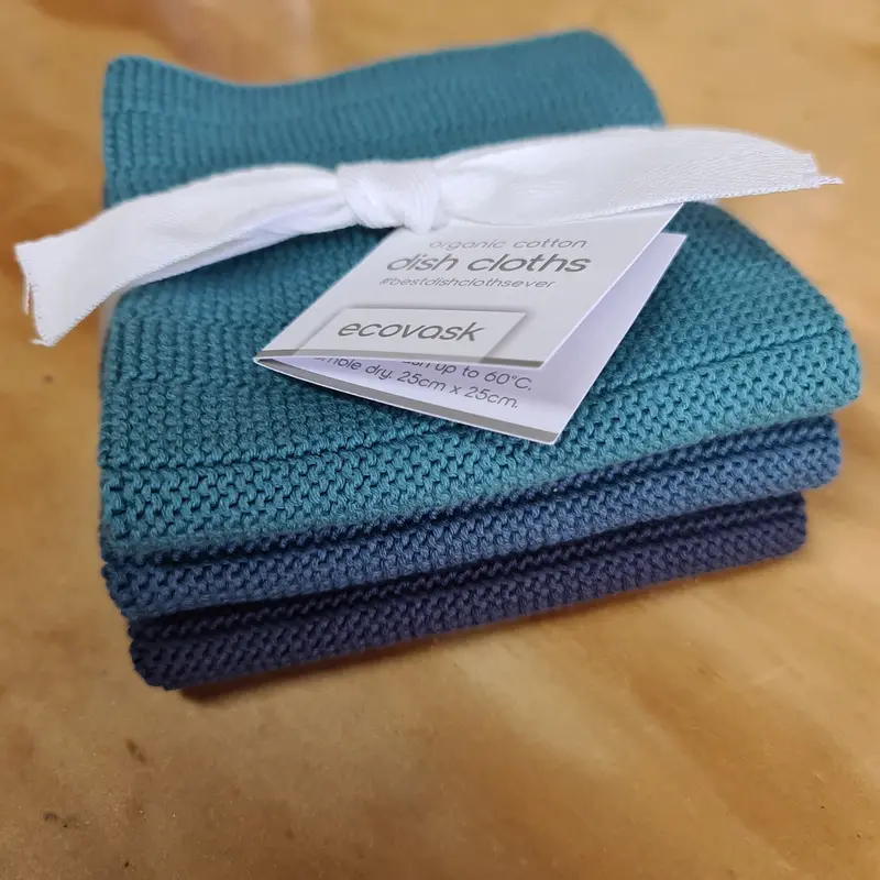 Ecovask Blue Lagoon Dishcloth Set (3-Pack) 1