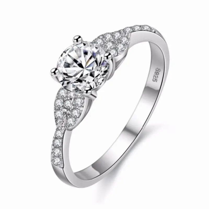 Elegant Women’S Wedding Band With Zirconia Accents 1
