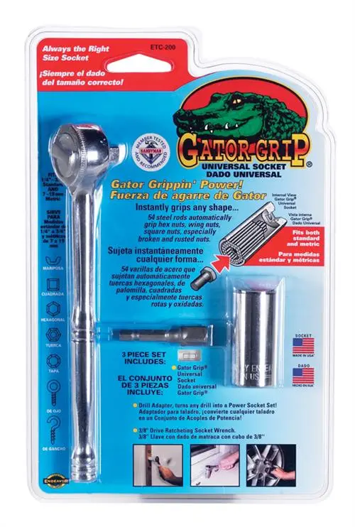 Endeavor Tool Etc-200 3-Piece Gator Grip Universal Socket Set 1