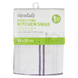 Essentials Honeycomb Texture Kitchen Swabs – 30 × 30 Cm, 3-Pack 1