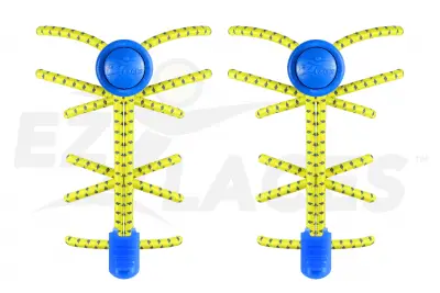 Ez Laces Blue Lightning Reflective No-Tie Laces 1