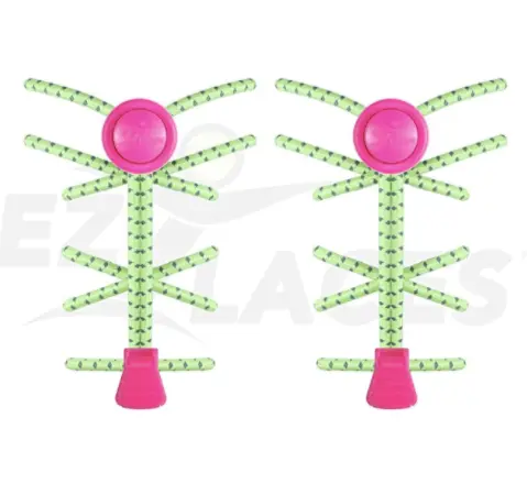 Ez Laces Pink Lemonade No-Tie Elastic Shoelaces 1