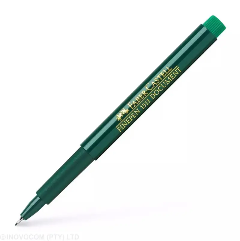 Faber-Castell Finepen 1511 Fineliner – 0.4Mm Green Ink 1