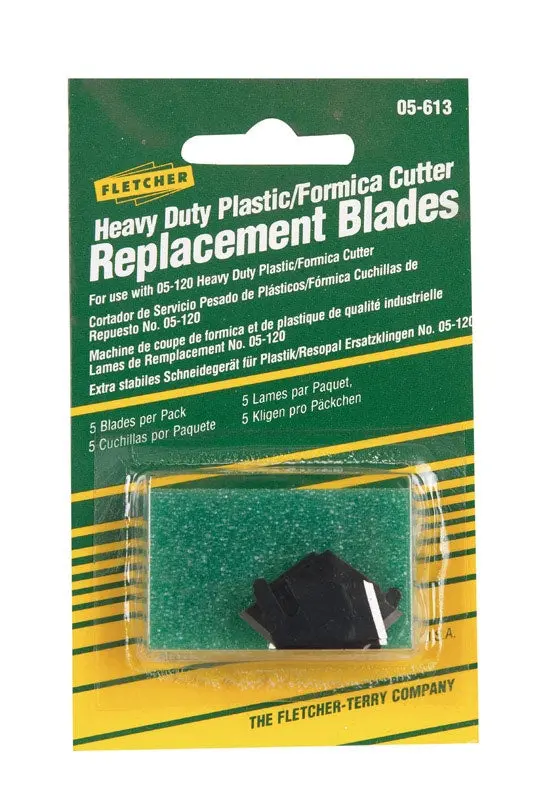 Fletcher Heavy-Duty Cutter Replacement Blades – Plastic & Formica Compatible, 5-Pack (05-613) 1