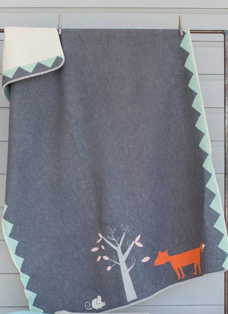 Fox-Print Baby Blanket By David Fussenegger 1