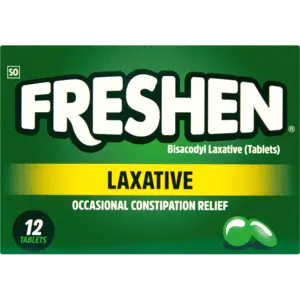 Freshen Gentle Laxative Tablets – 12-Count Relief For Occasional Constipation 1