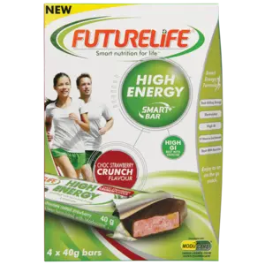 Futurelife High-Energy Chocolate-Strawberry Crunch Smart Bar – 4 × 40G Dual-Flavour Pack 1