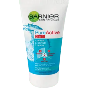 Garnier Pure Active 3-In-1 Exfoliating Facial Scrub – 150Ml 1
