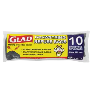 Glad Drawstring Trash Bags – 10-Pack 1