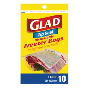 Glad Resealable Freezer Bags – 10-Pack 1