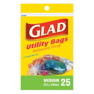 Glad Utility Trash Bags – 25-Pack 1