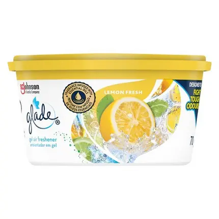 Glade Lemon Gel Air Freshener – 70G Refreshing Citrus Fragrance 1
