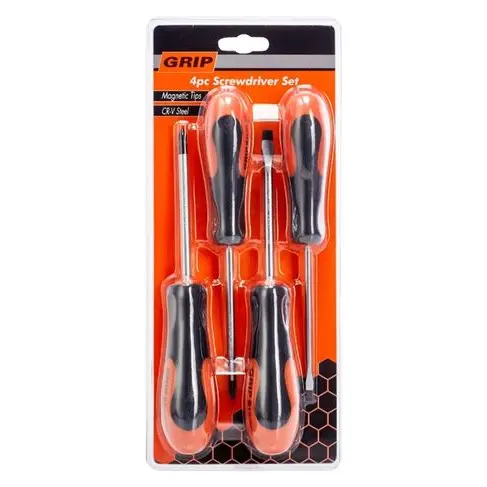 Grip 4-Piece Slim-Profile Screwdriver Set 1