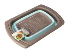 Homezaza Adjustable Extendable Vegetable Sink Colander Strainer 1