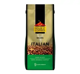 House Of Coffees Italian Blend Whole Coffee Beans – 250G 1