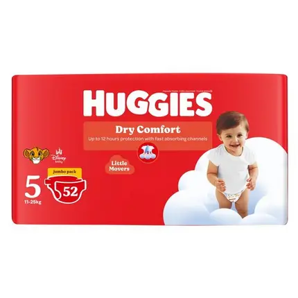 Huggies Dry Comfort Diapers Size 5 – Jumbo Pack Of 52 1