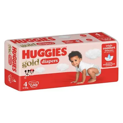 Huggies Gold Diapers Size 4 (8–14Kg) – Value Pack Of 50 1