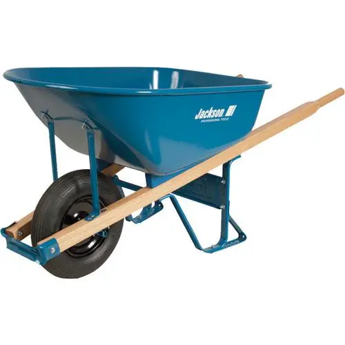 Jackson M6T22 6-Cubic-Foot Steel Single-Wheel Wheelbarrow 1