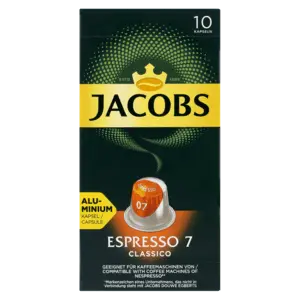Jacobs Espresso Classico Coffee Capsules – 10-Pack (Strength 7) 1